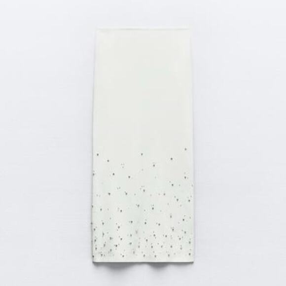 ZARA BEADED KNIT MIDI SKIRT - Picture 5 of 5